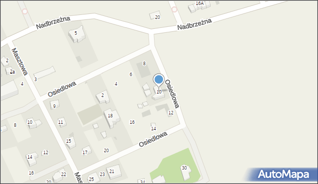 Gąski, Osiedlowa, 10, mapa Gąski