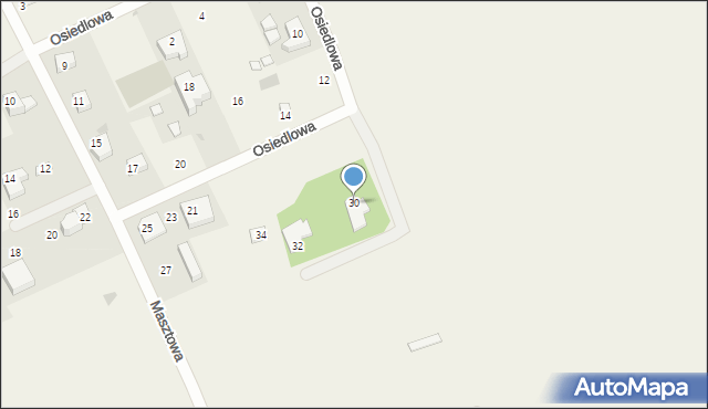 Gąski, Osiedlowa, 30, mapa Gąski