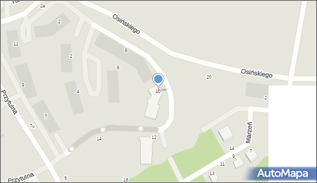 Gdańsk, Osińskiego Mariana, prof., 10, mapa Gdańska