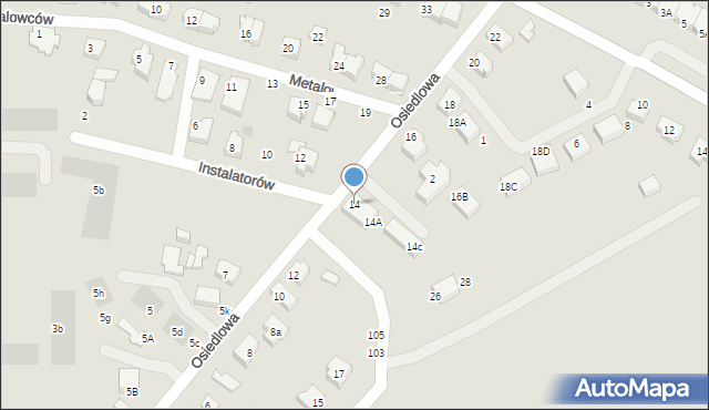 Gdańsk, Osiedlowa, 14, mapa Gdańska