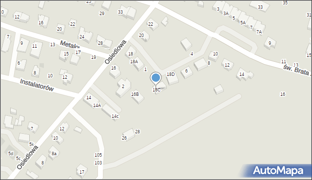 Gdańsk, Osiedlowa, 18C, mapa Gdańska