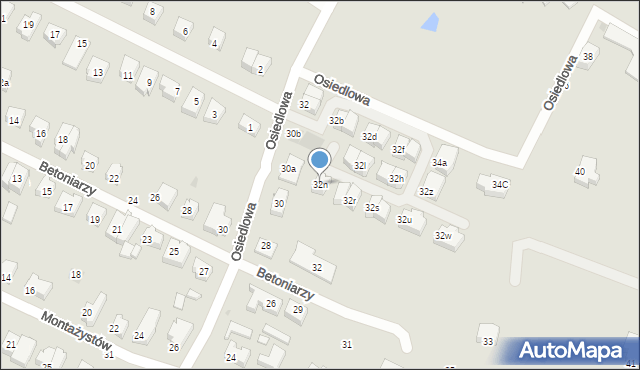 Gdańsk, Osiedlowa, 32n, mapa Gdańska
