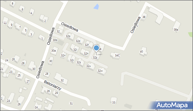Gdańsk, Osiedlowa, 34, mapa Gdańska