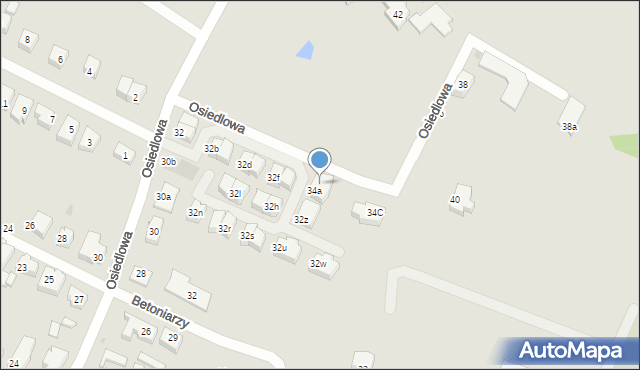 Gdańsk, Osiedlowa, 34b, mapa Gdańska