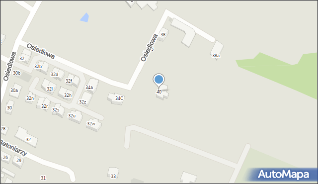 Gdańsk, Osiedlowa, 40, mapa Gdańska