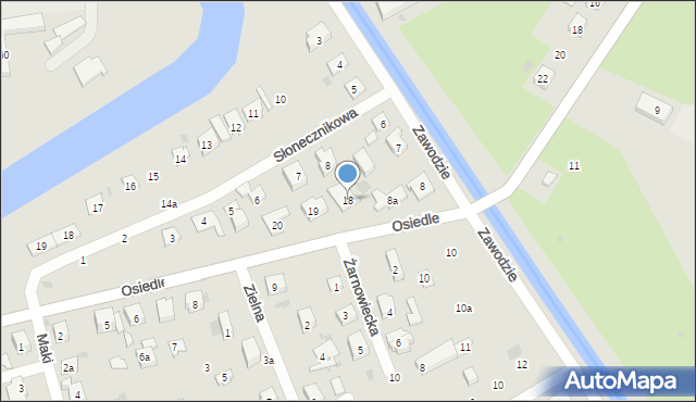 Gdańsk, Osiedle, 18, mapa Gdańska