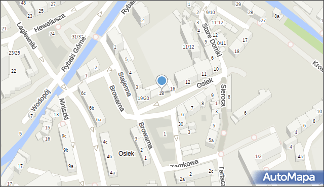 Gdańsk, Osiek, 18, mapa Gdańska
