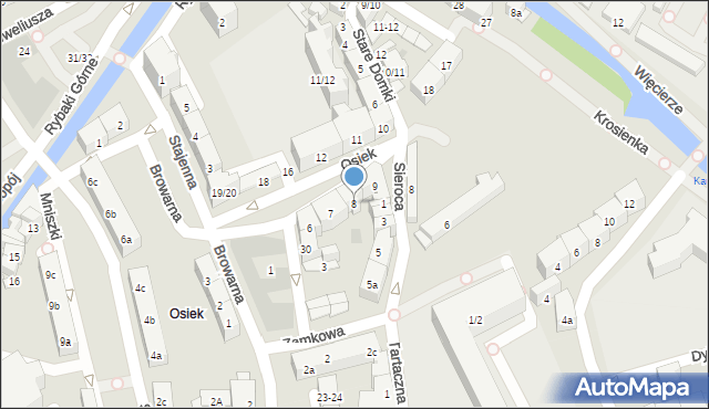 Gdańsk, Osiek, 8, mapa Gdańska