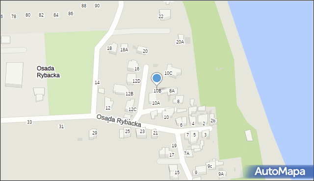 Gdynia, Osada Rybacka, 10B, mapa Gdyni