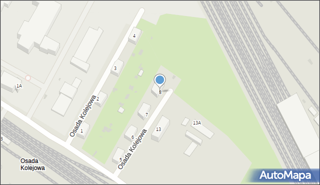 Gdynia, Osada Kolejowa, 8, mapa Gdyni