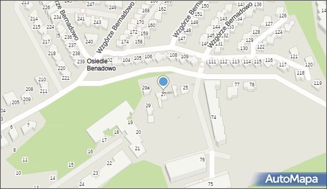 Gdynia, Osiedle Bernadowo, 27, mapa Gdyni