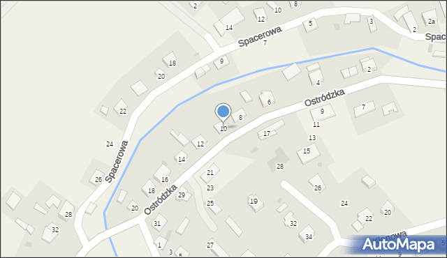 Gietrzwałd, Ostródzka, 10, mapa Gietrzwałd