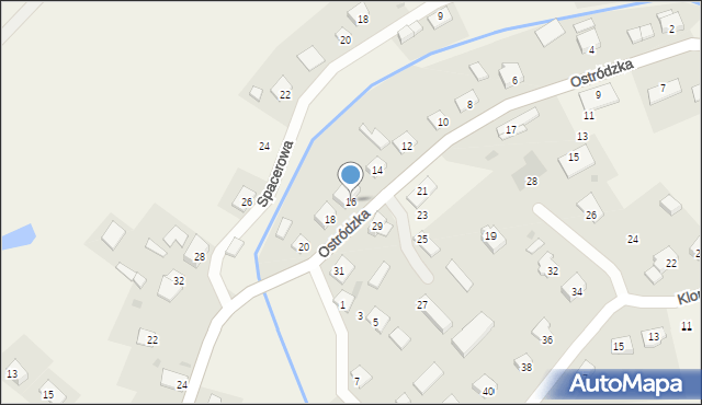 Gietrzwałd, Ostródzka, 16, mapa Gietrzwałd