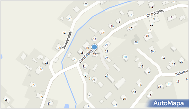 Gietrzwałd, Ostródzka, 29, mapa Gietrzwałd