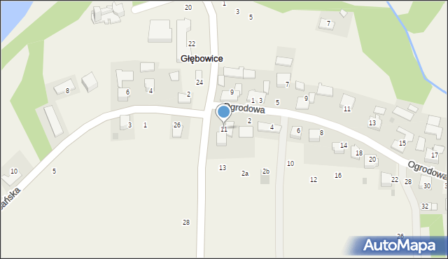 Głębowice, Oświęcimska, 11, mapa Głębowice