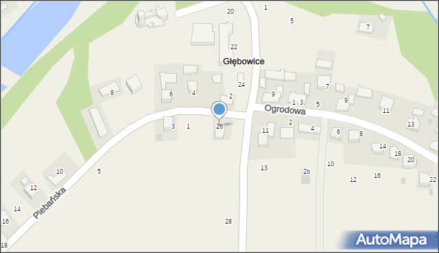 Głębowice, Oświęcimska, 26, mapa Głębowice