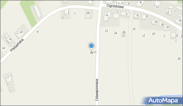 Głębowice, Oświęcimska, 28, mapa Głębowice