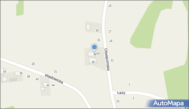 Głębowice, Oświęcimska, 34, mapa Głębowice