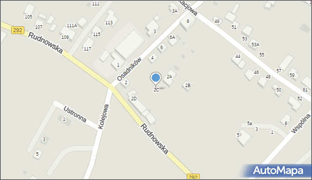 Głogów, Osadników, 2C, mapa Głogów