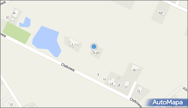 Głogowo, Osikowa, 7, mapa Głogowo