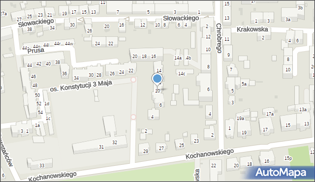 Głubczyce, Osiedle Konstytucji 3 Maja, 10, mapa Głubczyce