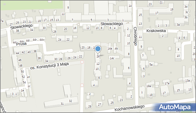 Głubczyce, Osiedle Konstytucji 3 Maja, 14, mapa Głubczyce