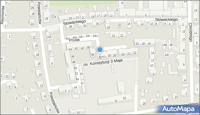 Głubczyce, Osiedle Konstytucji 3 Maja, 34, mapa Głubczyce