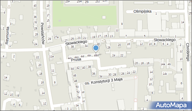 Głubczyce, Osiedle Konstytucji 3 Maja, 44w, mapa Głubczyce
