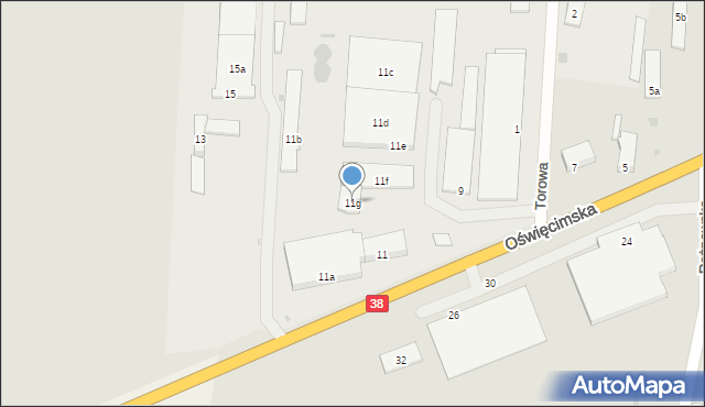 Głubczyce, Oświęcimska, 11g, mapa Głubczyce
