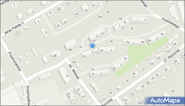 Gniew, Osiedle Witosa Wincentego, 1, mapa Gniew