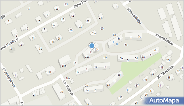 Gniew, Osiedle Witosa Wincentego, 11b, mapa Gniew
