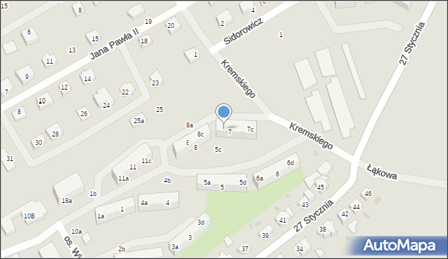 Gniew, Osiedle Witosa Wincentego, 7a, mapa Gniew