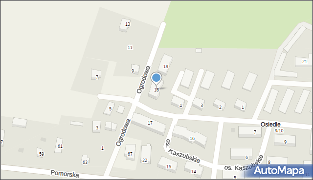 Gniewino, Osiedle Kaszubskie, 18, mapa Gniewino