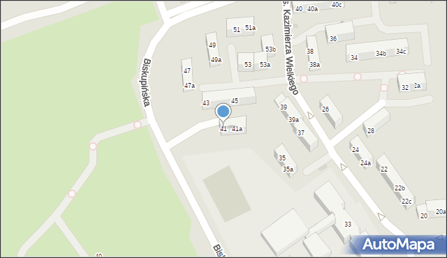 Gniezno, Osiedle Kazimierza Wielkiego, 41, mapa Gniezna