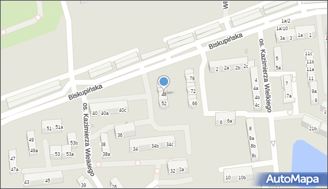 Gniezno, Osiedle Kazimierza Wielkiego, 48, mapa Gniezna