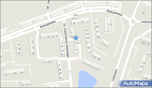 Gniezno, Osiedle Kazimierza Wielkiego, 7, mapa Gniezna