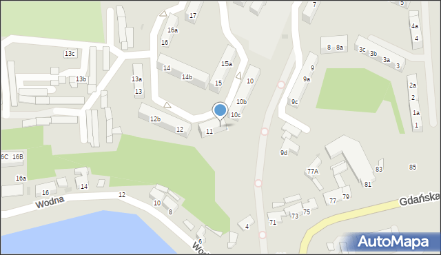 Gniezno, Osiedle Króla Władysława Łokietka, 11A, mapa Gniezna