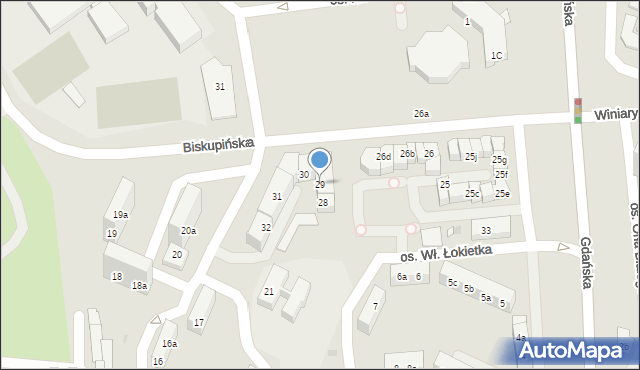 Gniezno, Osiedle Króla Władysława Łokietka, 29, mapa Gniezna