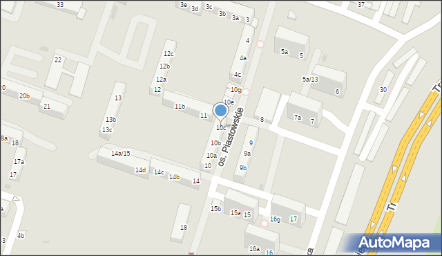 Gniezno, Osiedle Piastowskie, 10c, mapa Gniezna