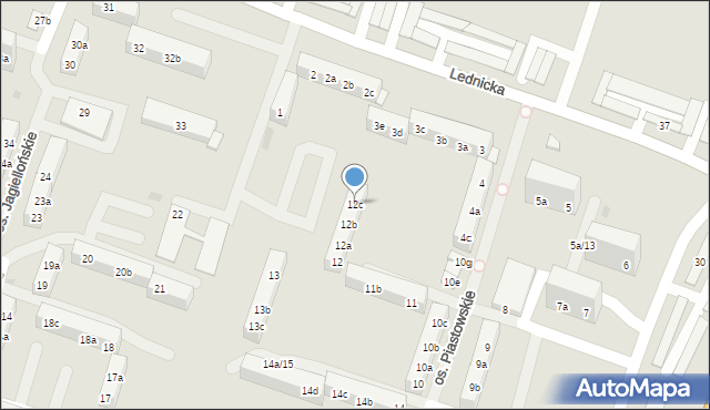 Gniezno, Osiedle Piastowskie, 12c, mapa Gniezna