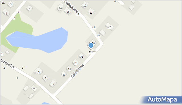 Godziszewo, Osiedlowa, 22, mapa Godziszewo