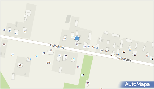 Gołąbek, Osiedlowa, 36, mapa Gołąbek
