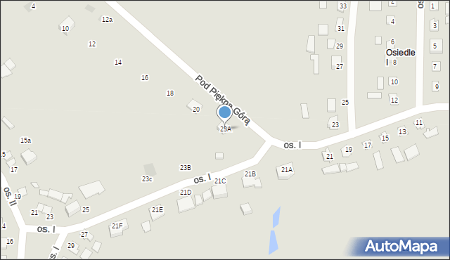 Gołdap, Osiedle I, 23A, mapa Gołdap