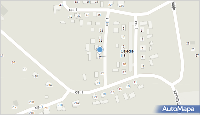 Gołdap, Osiedle I, 27, mapa Gołdap