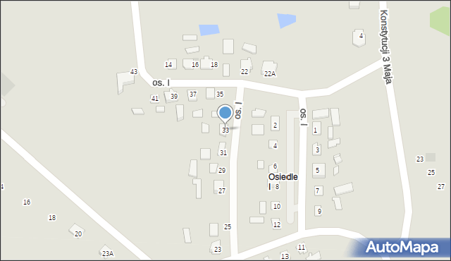 Gołdap, Osiedle I, 33, mapa Gołdap