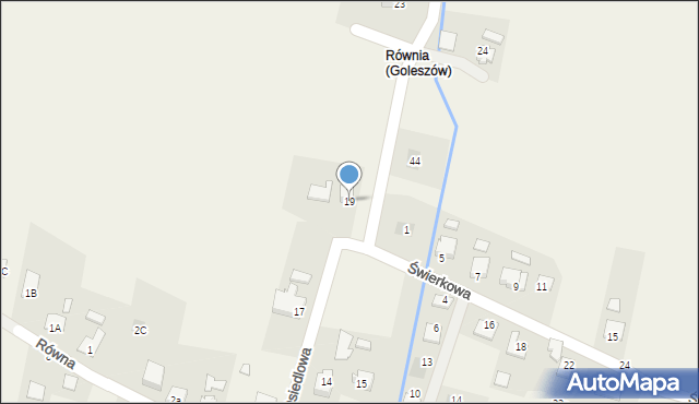 Goleszów, Osiedlowa, 19, mapa Goleszów