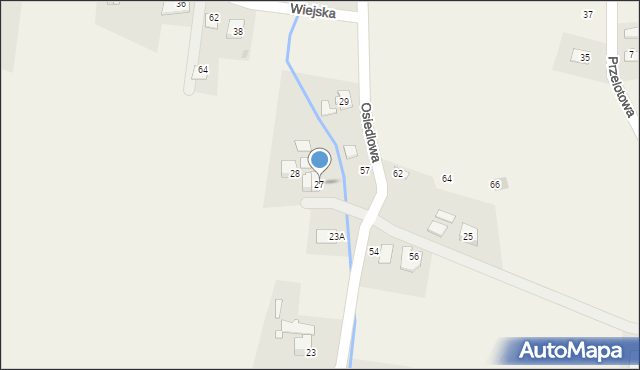 Goleszów, Osiedlowa, 27, mapa Goleszów