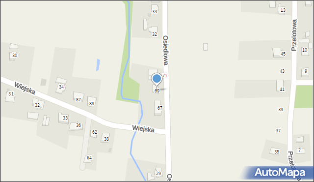 Goleszów, Osiedlowa, 69, mapa Goleszów