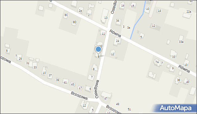 Goleszów, Osiedlowa, 9, mapa Goleszów