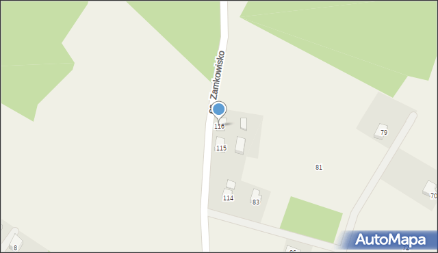 Gołubie, Osiedle Zamkowisko, 116, mapa Gołubie